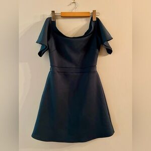 ASOS Dark Green off the Shoulder Dress